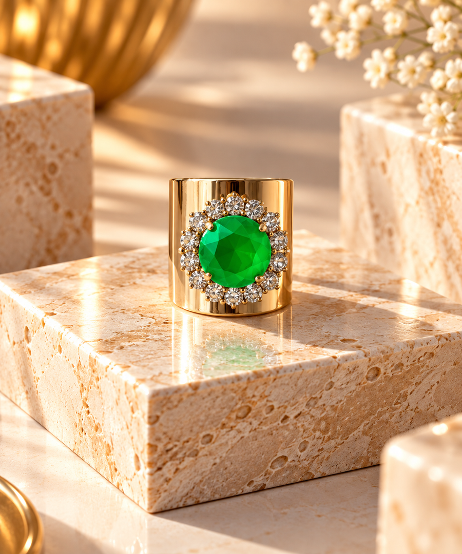 JACCI RING IN ELECTRIC GREEN COWBOY