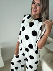 POLKA DOT TOP & PANT SET