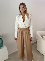 TAN SILKY PANTS