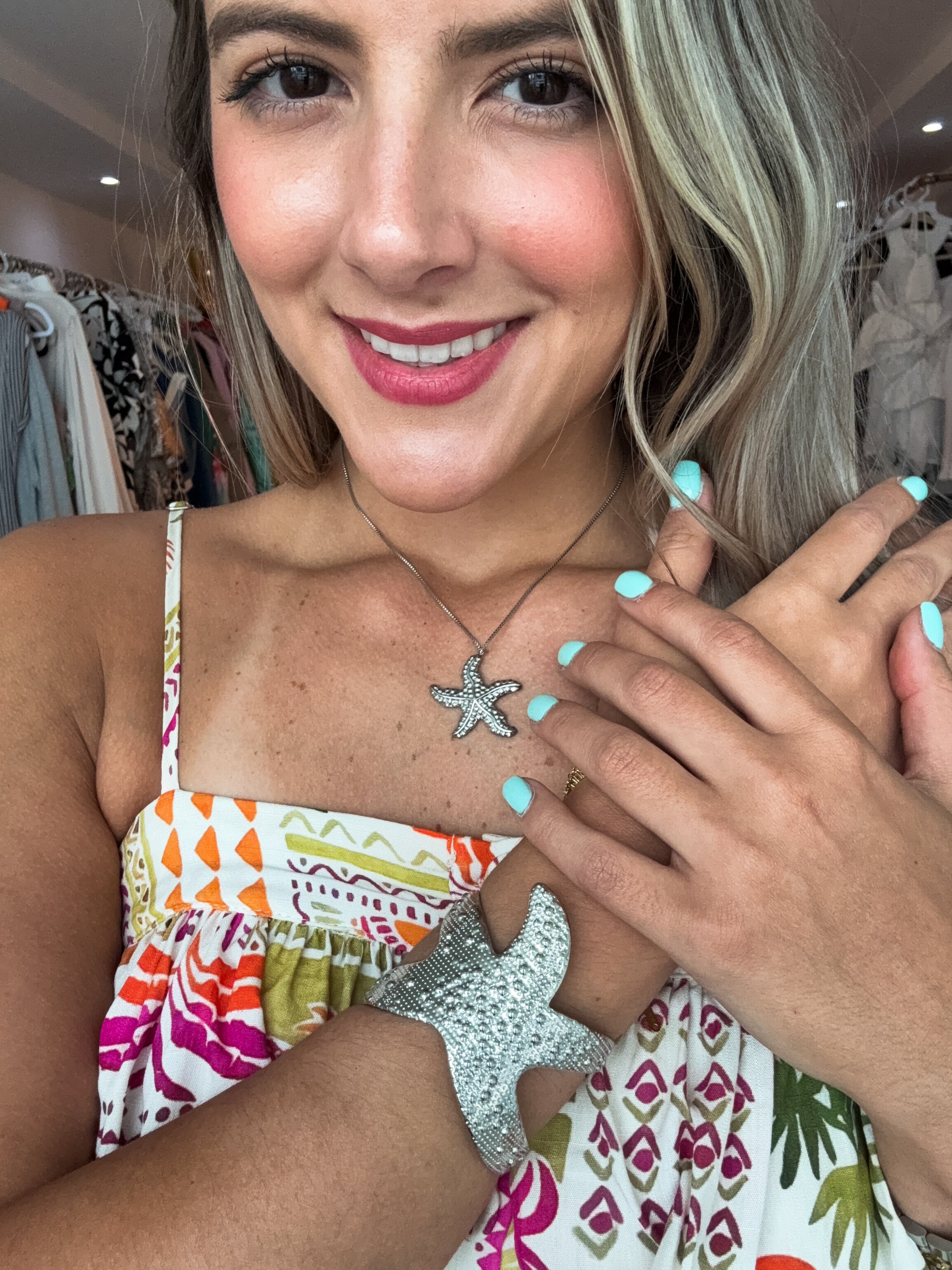 SILVER STARFISH ADJUSTABLE NECKLACE