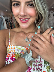 SILVER STARFISH ADJUSTABLE NECKLACE