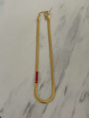 RED SNAKE CHAIN NECKLACE