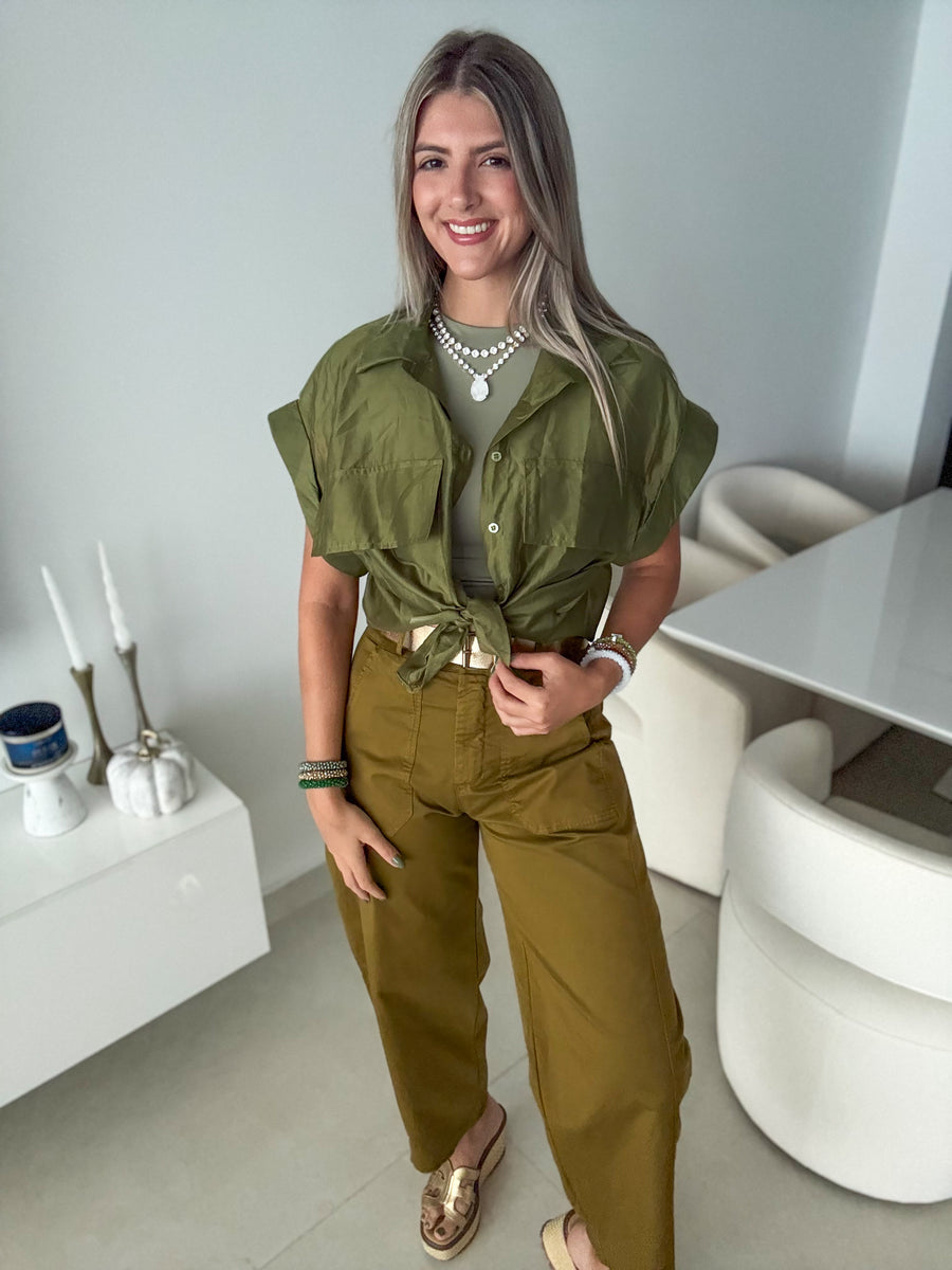 FALL COLOR BARREL PANTS