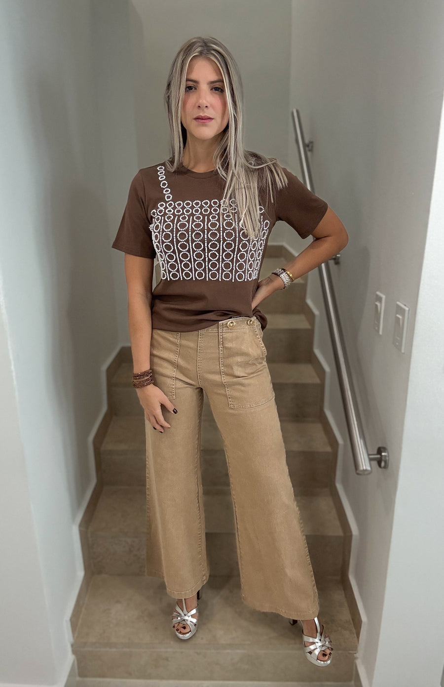 KHAKI STRETCHY PANTS