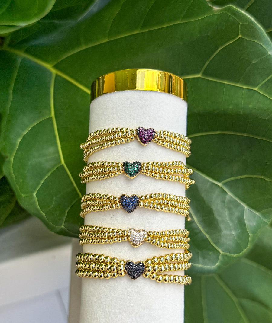 HEART PAVÉ ADJUSTABLE BRACELETS