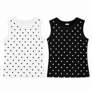 POLKA DOT RIBBED RACERBACK BASIC TOP