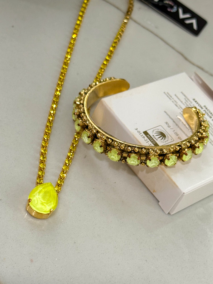 NEON YELLOW MINI COCO BRACELET