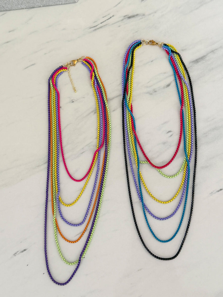 MULTICOLOR LAYERED NECKLACE COLLAB