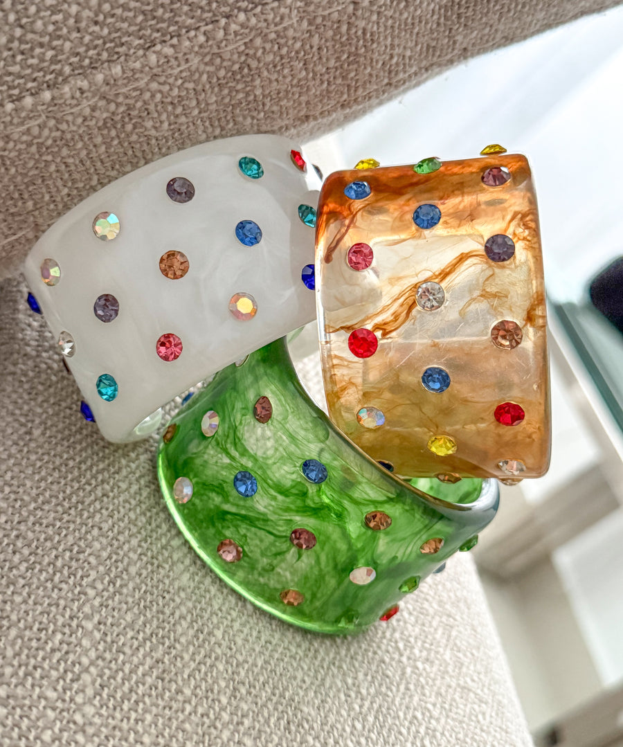 RESIN MULTICOLOR CUFF BRACELET