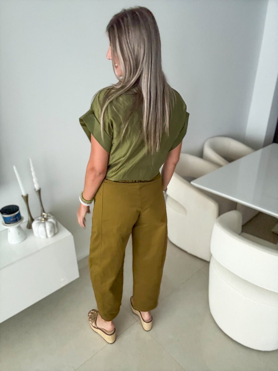 FALL COLOR BARREL PANTS