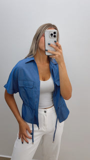 DENIM ZIPPER TOP/JACKET