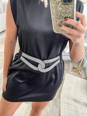 RHINESTONE ELASTIC BELT