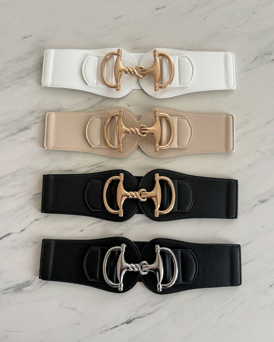 HORSE BIT BUCKLE ELASTIC BELTS