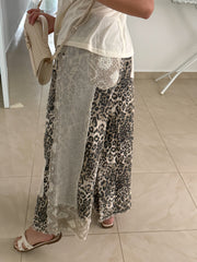 LEOPARD PATCHWORK PANTS