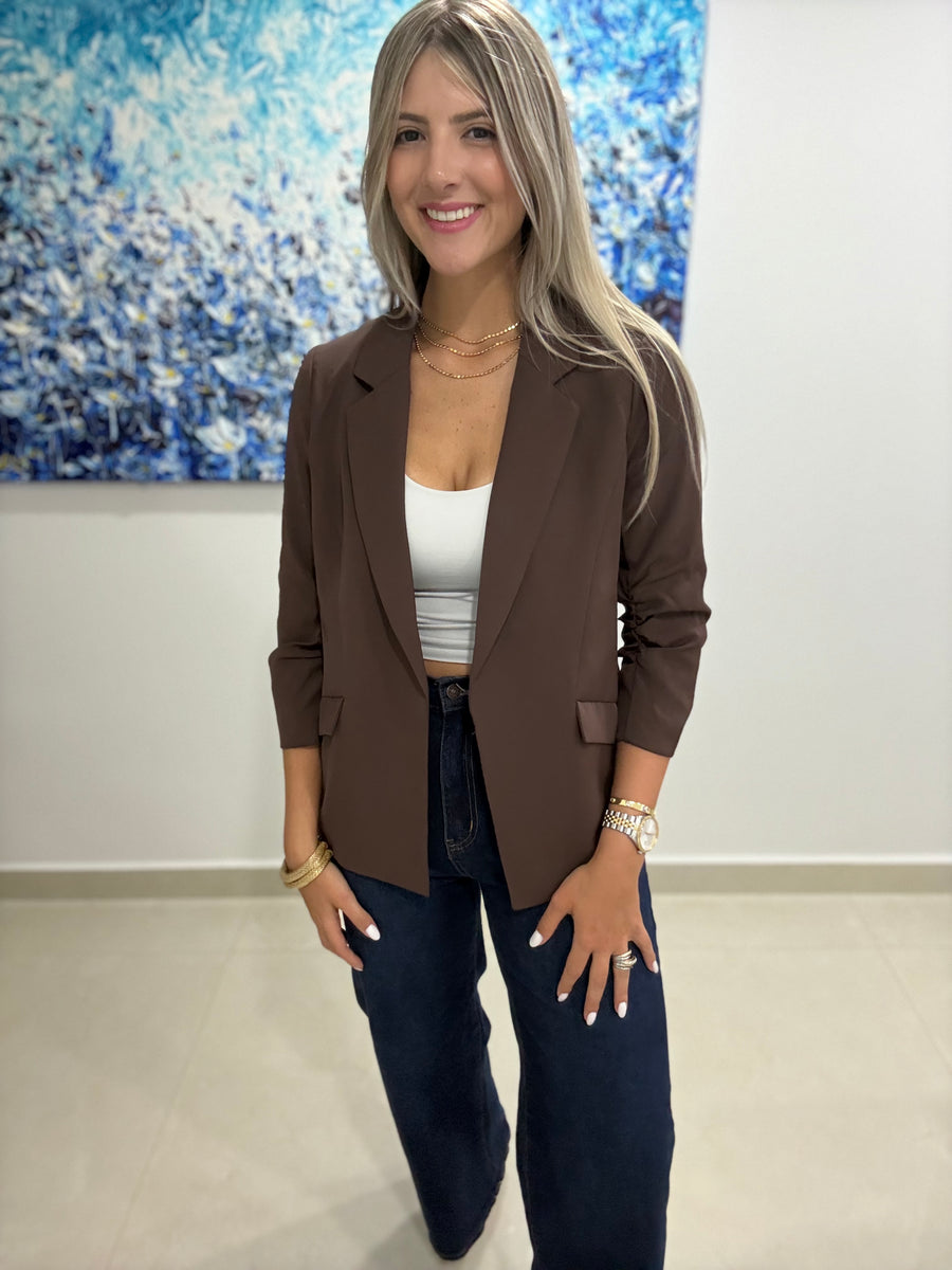 CHOCOLATE TAILORED BLAZER