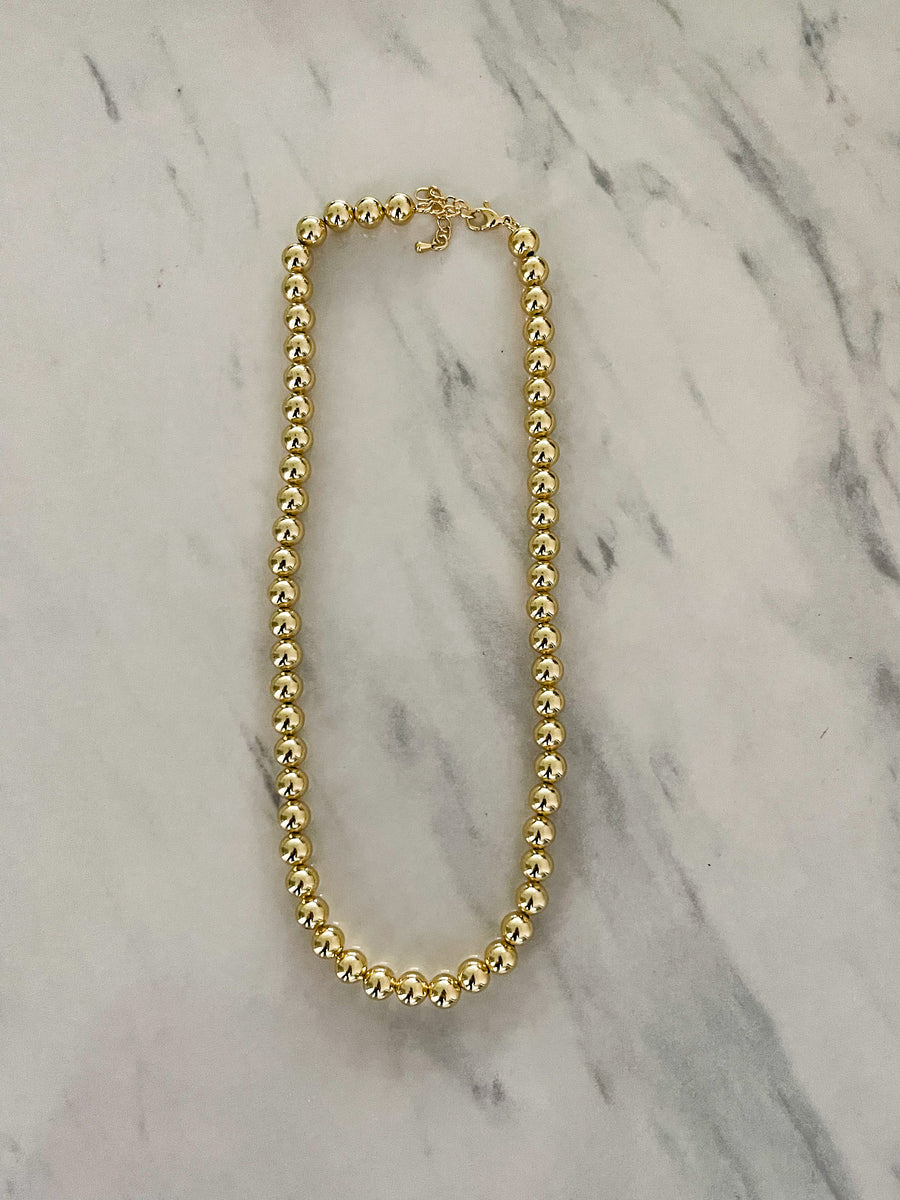 GOLD BALL NECKLACES