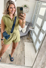 Load image into Gallery viewer, TOASTY GREEN KNIT ROMPER
