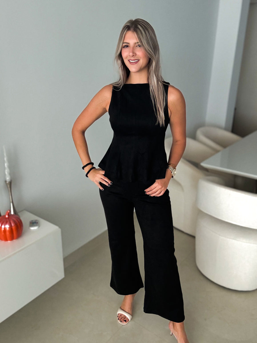 BLACK SUEDE PANTS