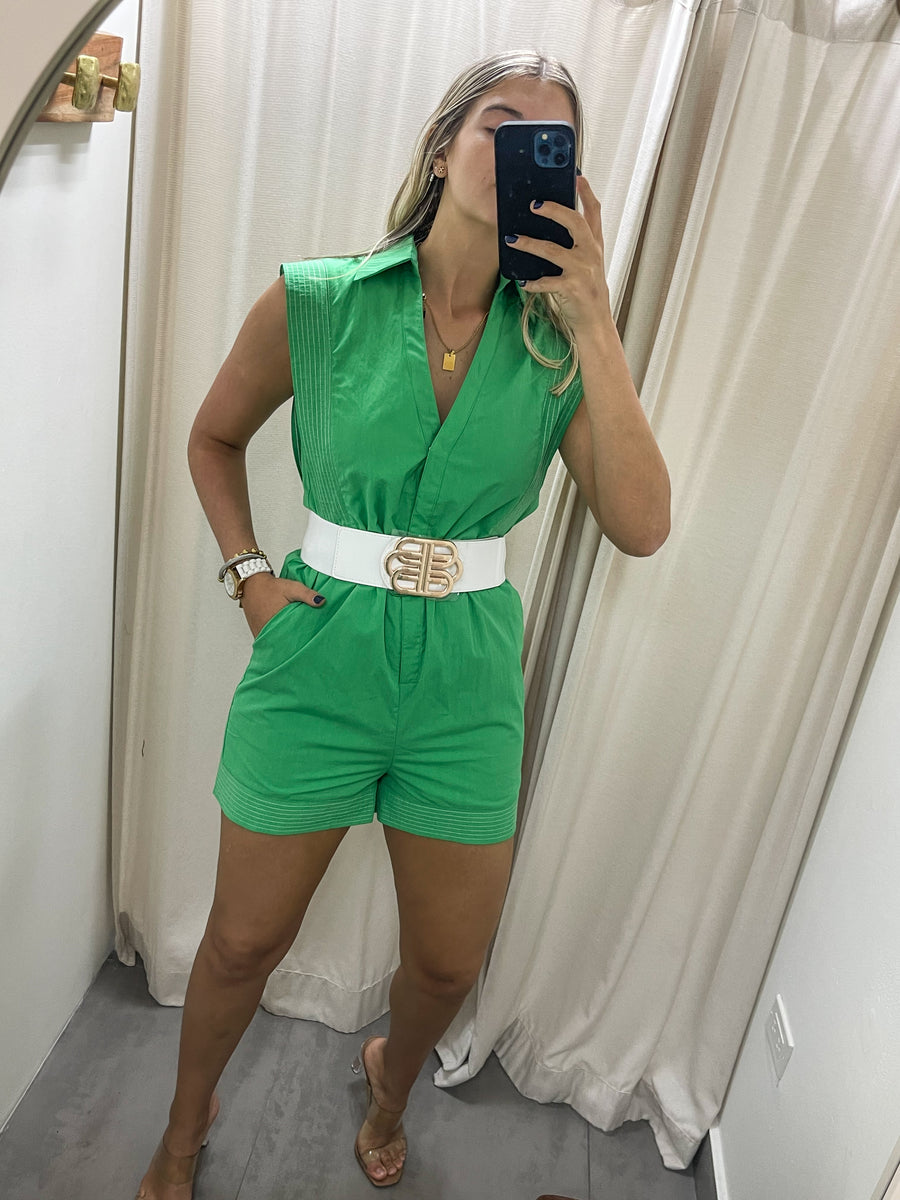 GREEN ELEGANT ROMPER