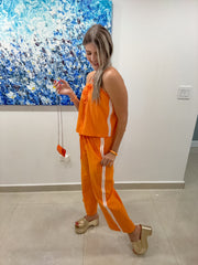 ORANGE TOP AND PANT SET