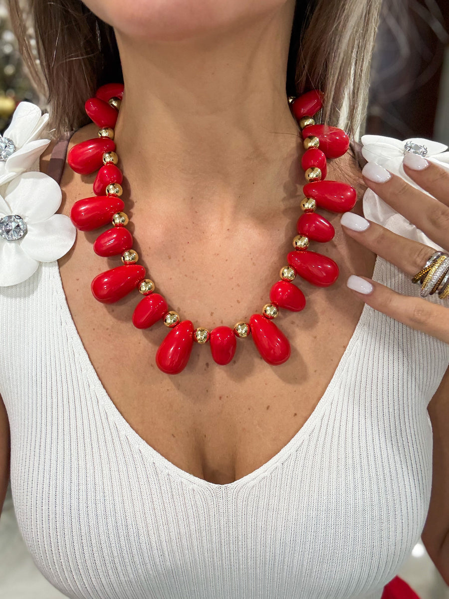 RED/GOLD NECKLACE