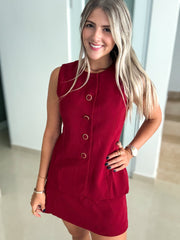 BURGUNDY ELEGANT ROMPER