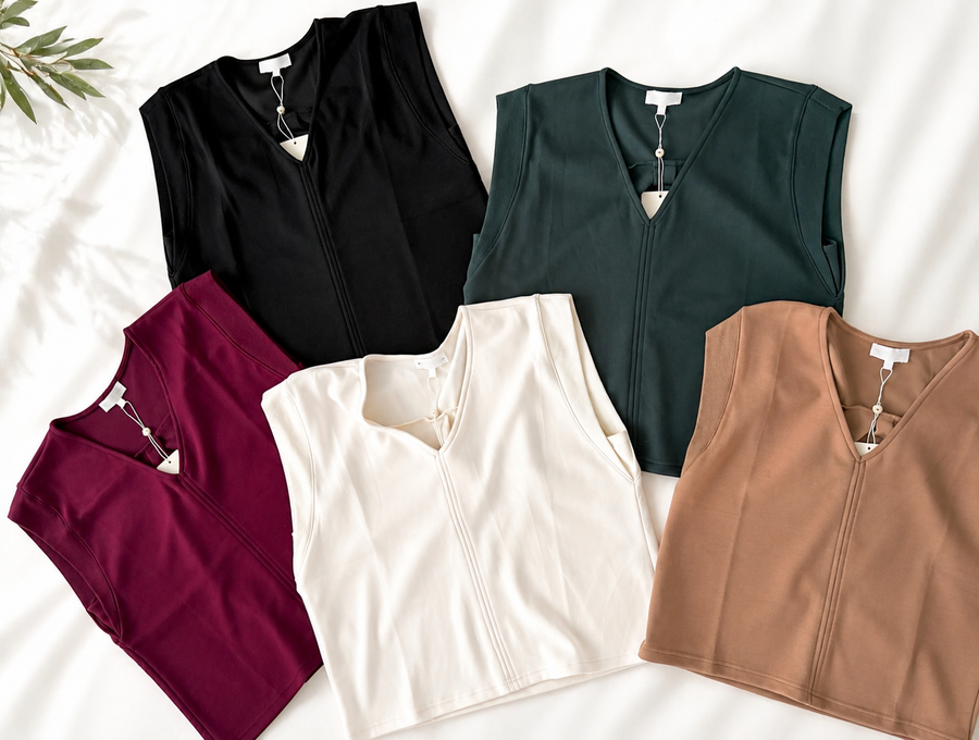 V-NECK MODAL BASIC BLOUSED