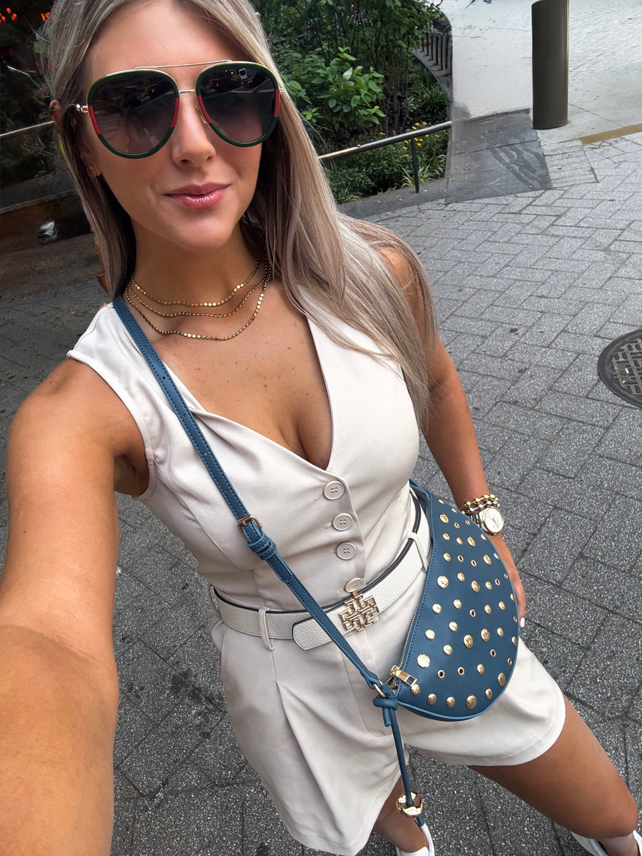 GOLD STUDDED CROSSBODY