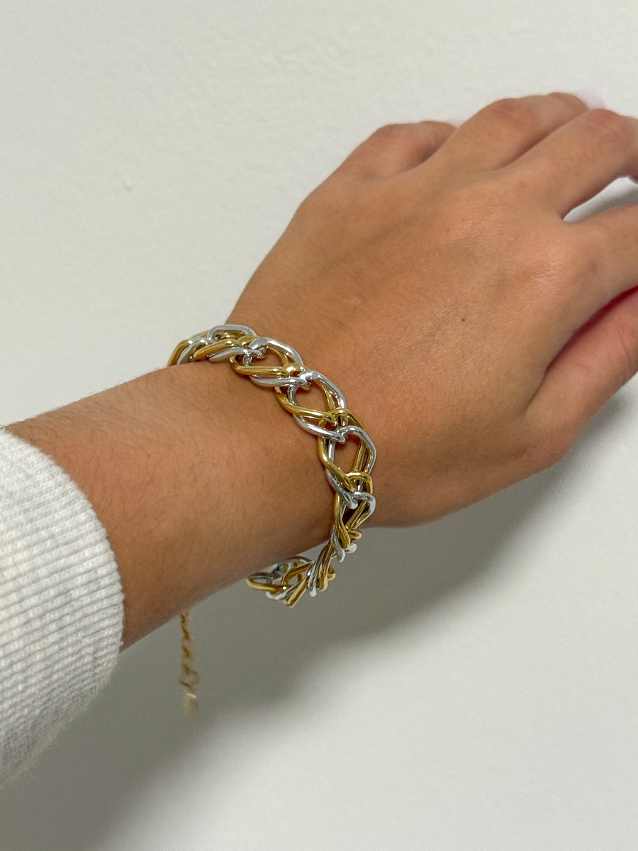TWO TONE ALUMINUM BRACELET