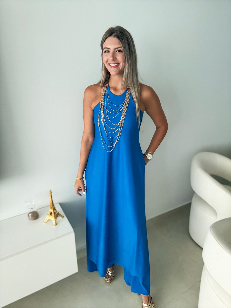 PIA BLUE RACERBACK TOP & PANT SET