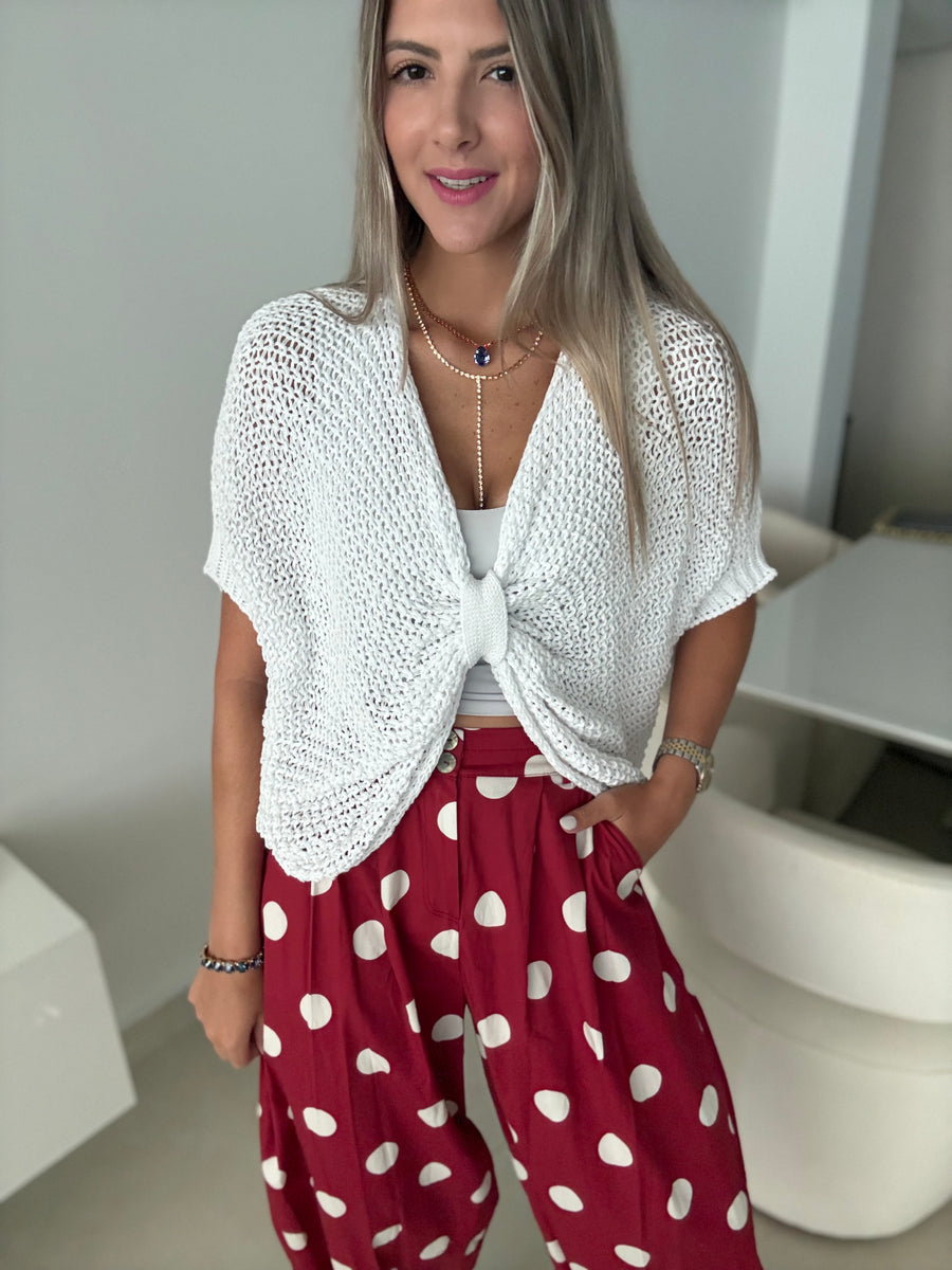 WHITE NET BLOUSE