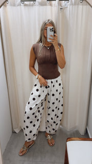 BROWN CORSET STYLE MODAL STETCHY BLOUSE
