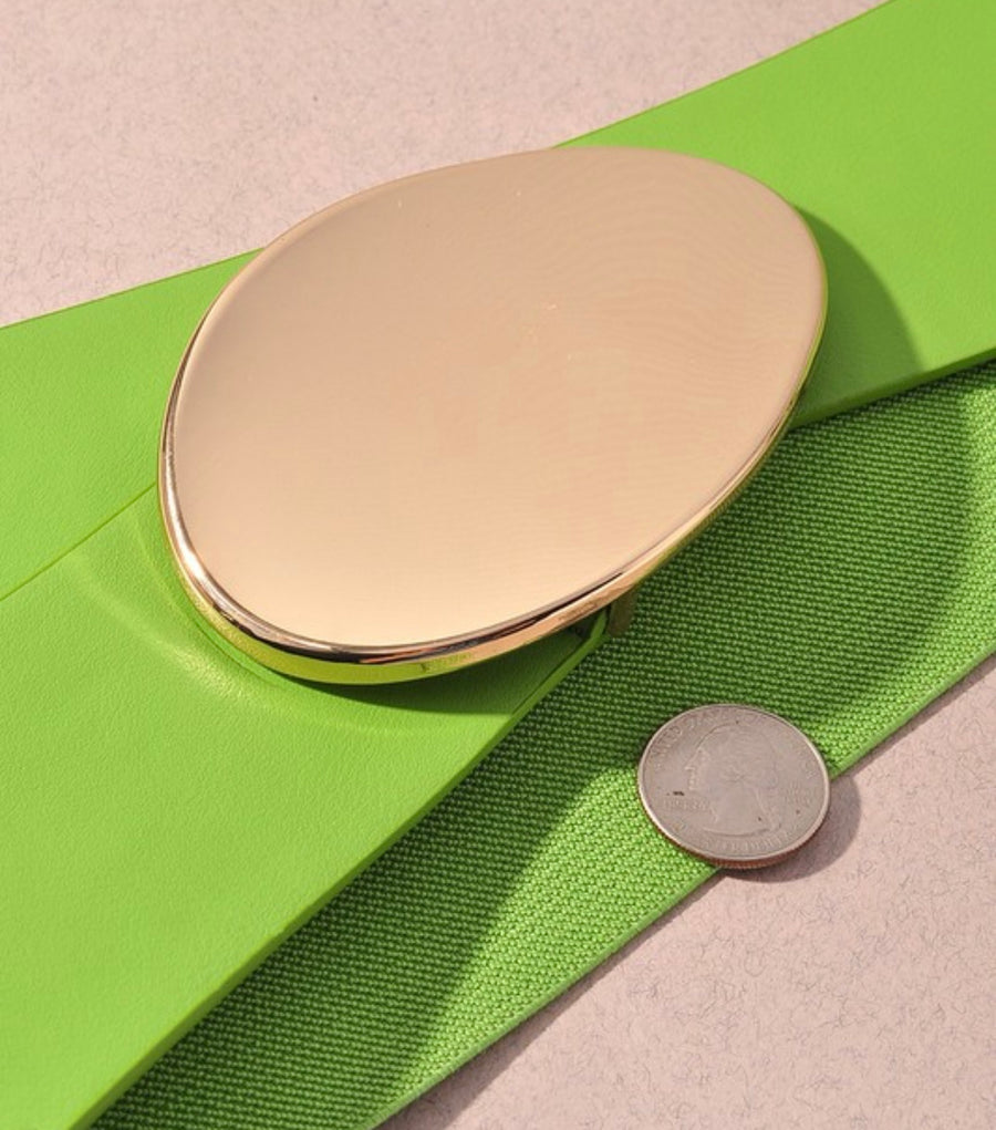 OVAL BUCKLE ELASTIC BELT