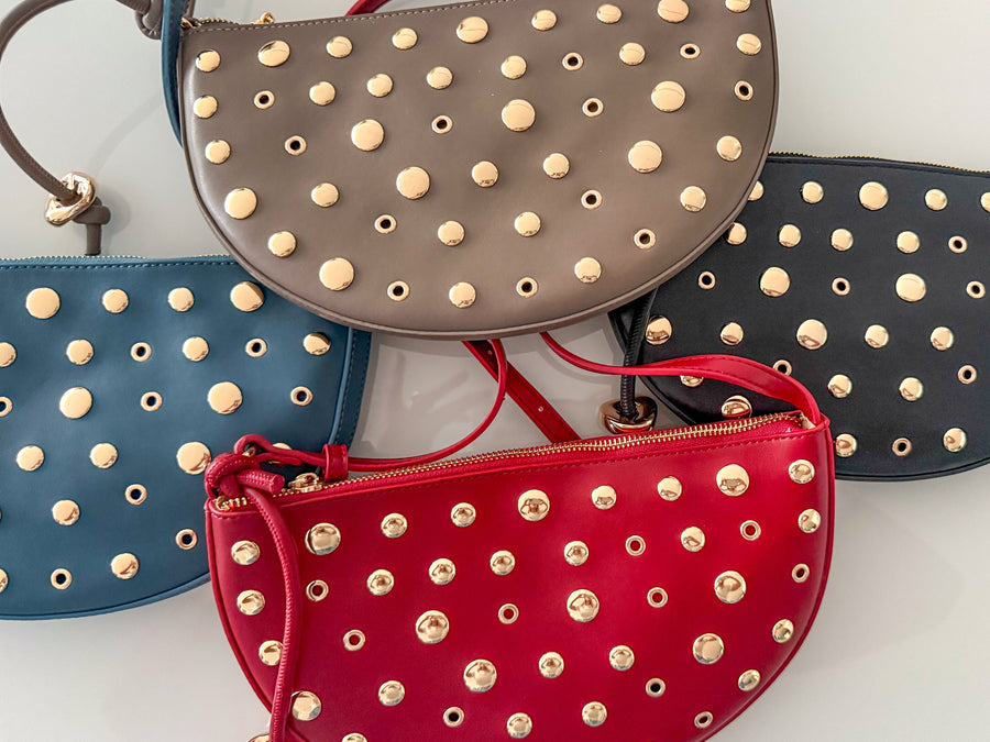 GOLD STUDDED CROSSBODY