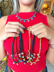 SEMIPRECIOUS/SWAROVSKI NECKLACE