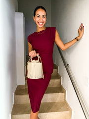 WINE CLASSY MIDI DRES
