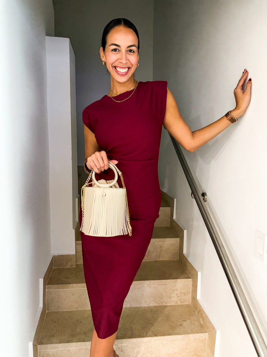 WINE CLASSY MIDI DRES