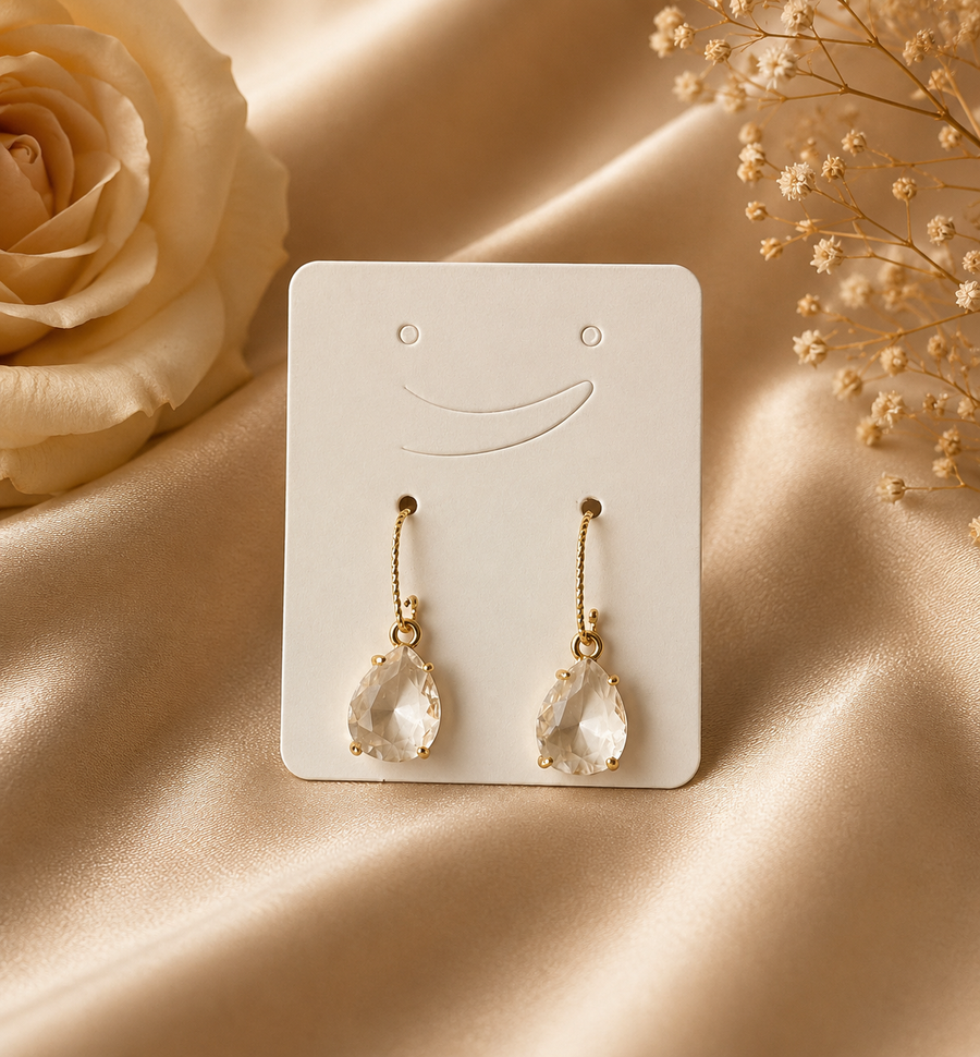 CLEAR DROP EARRINGS