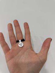 BLACK COATED BOLD RING