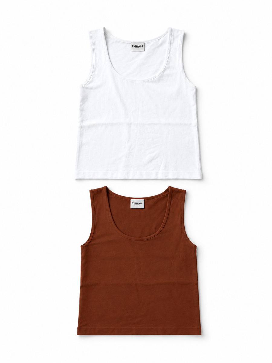 SCOOP NECK BASIC TOPS