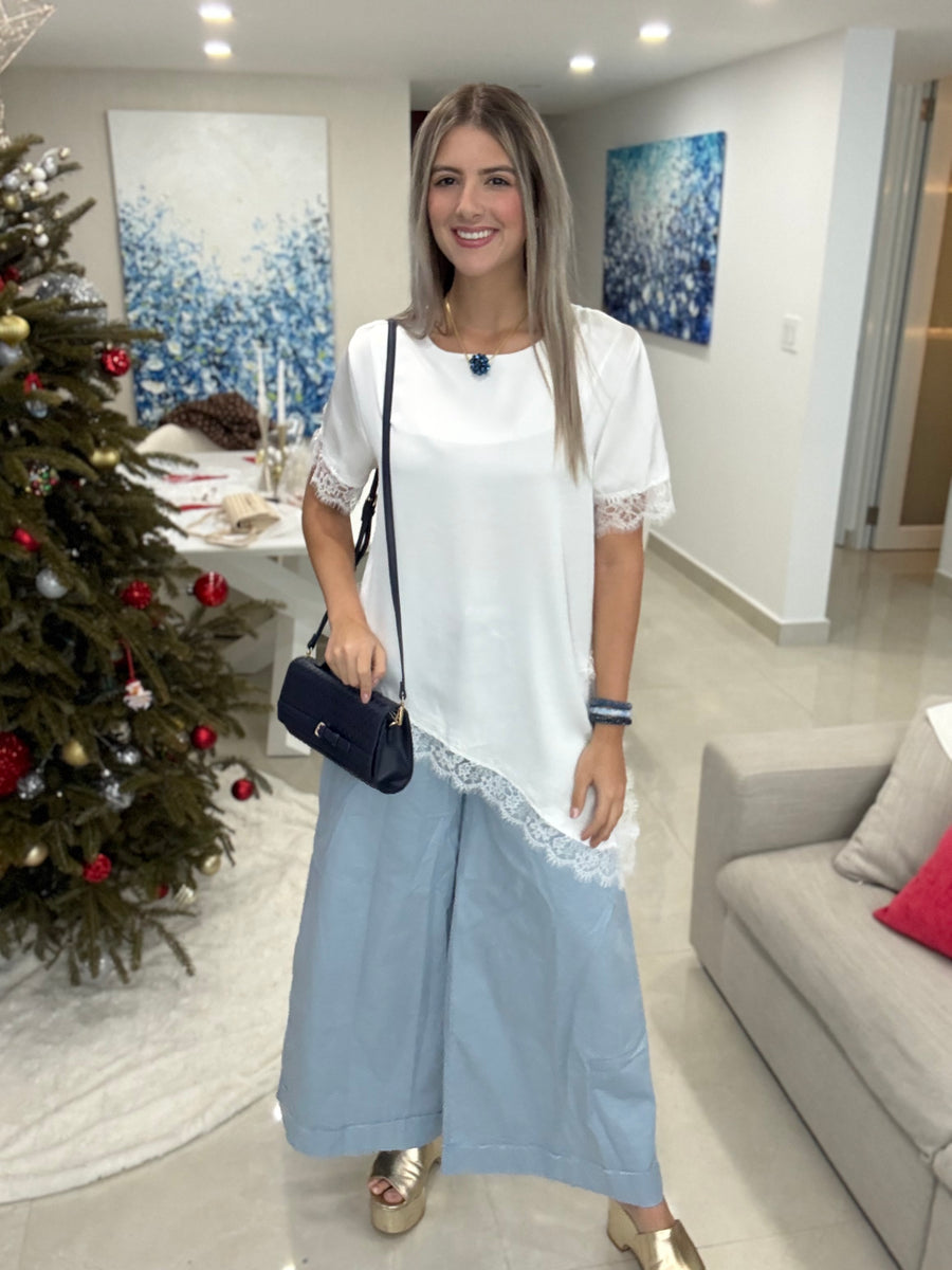 PASTEL SATIN LACE TOPS