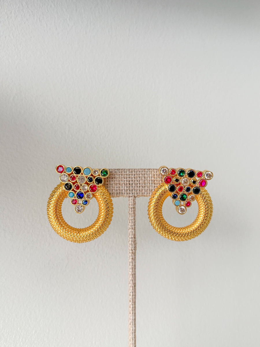 TRIANGLE ZIRCONIA EARRING