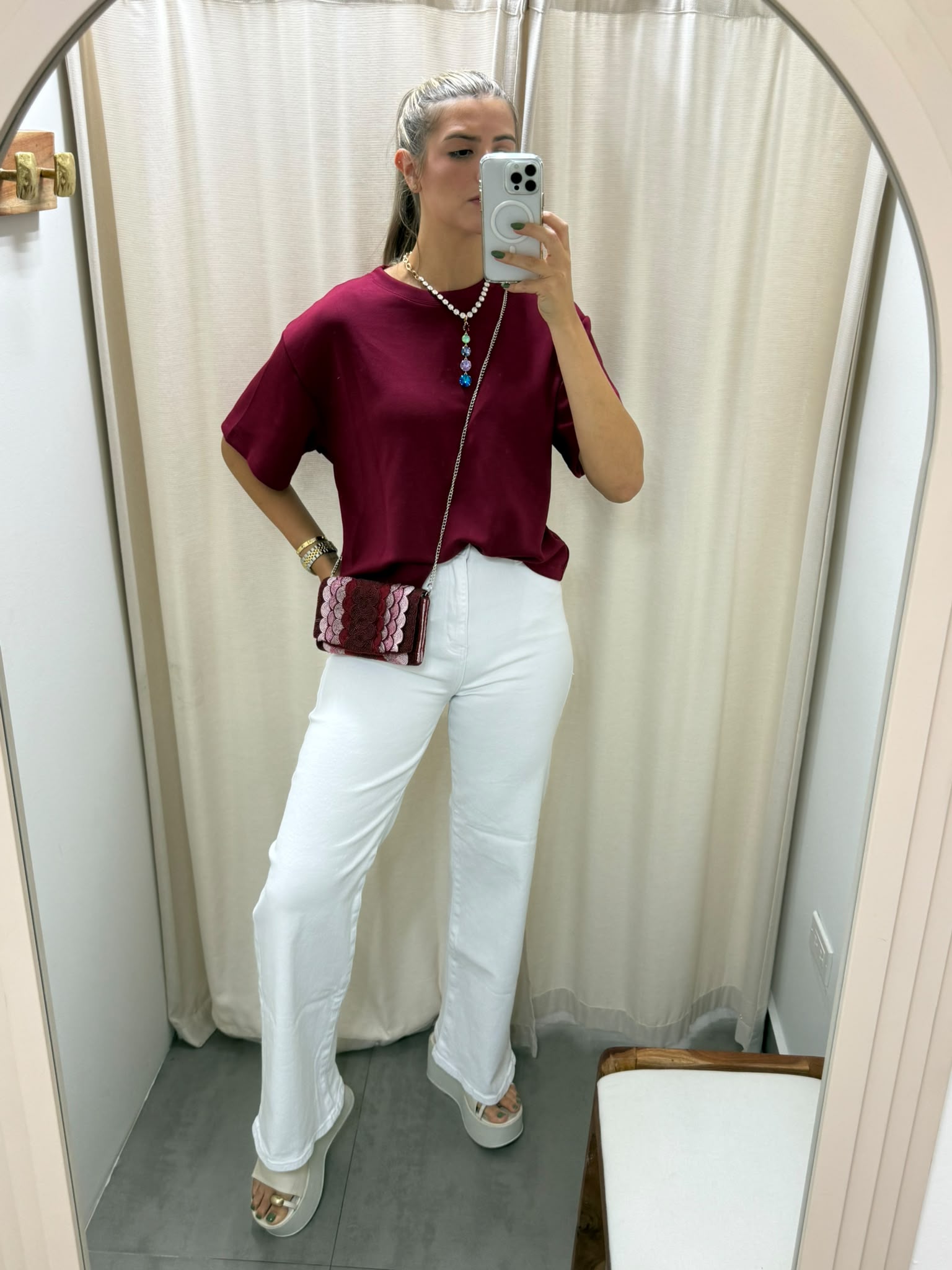 WINE MODAL BLOUSE
