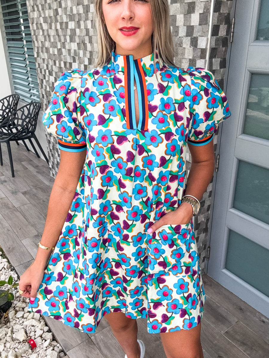 FLORAL PRINTED SHORT DRESS