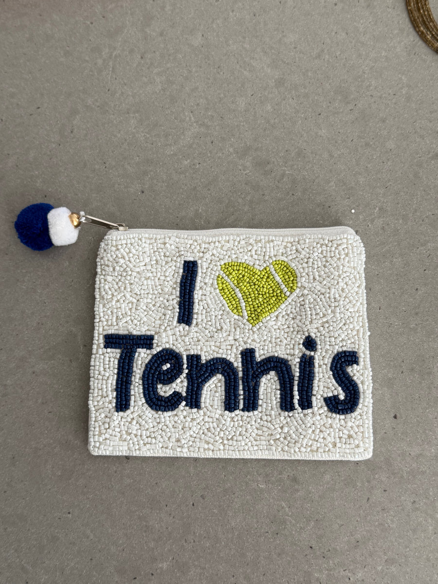 I LOVE TENNIS COIN BAG