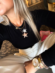 BRAZIL 3-STAR TRICOLOR NECKLACE
