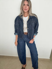 DARK DENIM STRETCHY JACKET