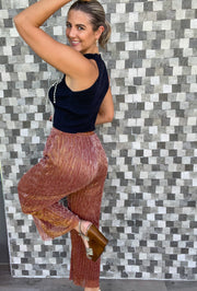 RUST LUREX METALLIC PALAZZOS
