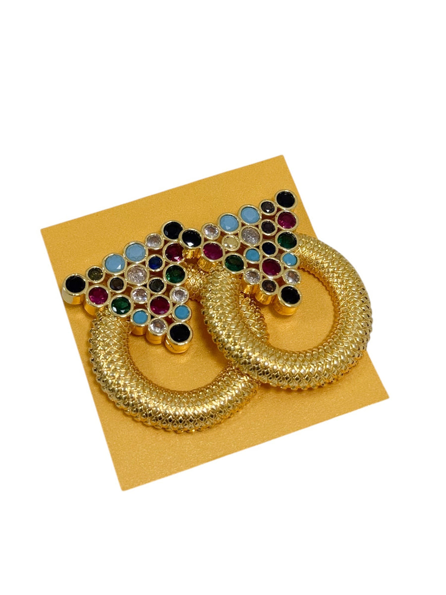 TRIANGLE ZIRCONIA EARRING