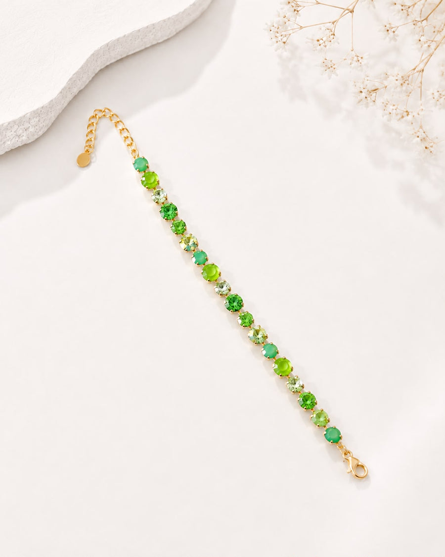 SWAROVSKI GREEN MIX BRACELET